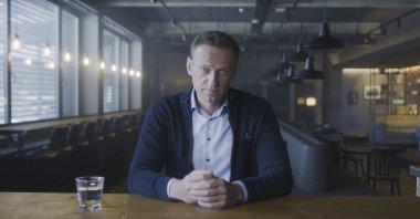 Alexei Navalny appears in a scene from &quot;Navalny&quot; an official selection of the U.S. Documentary section at the 2022 Sundance Film Festival. (AP)