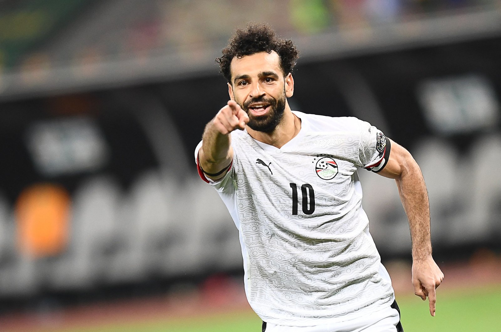 Egypt forward Mohamed Salah celebrates after winning the AFCON last-16 match against Ivory Coast, Douala, Cameroon, Jan. 26, 2022. (AFP Photo)