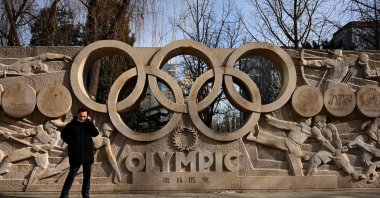 A view of an Olympic installation in Beijing, China, Jan. 28, 2022. (AFP PHOTO) 