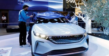 Togg's "Transition Concept" electric vehicle is unveiled during CES 2022 at the Las Vegas Convention Center in Las Vegas, Nevada, U.S., Jan. 5, 2022. (Reuters Photo)