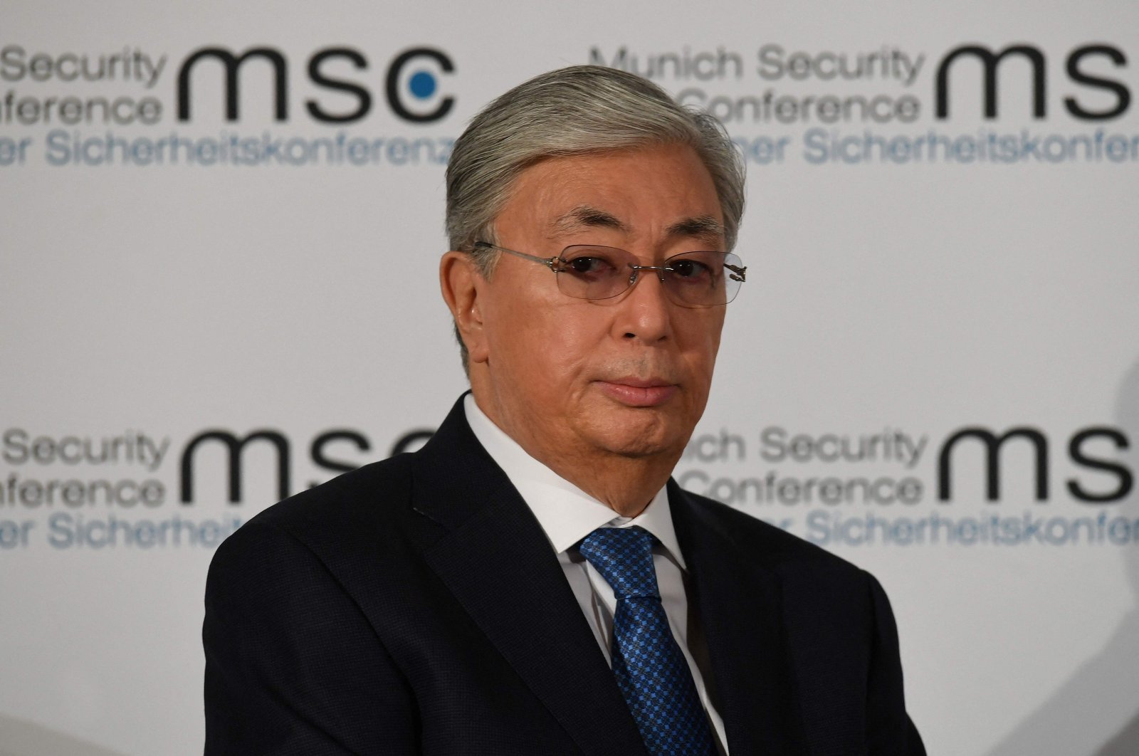 Kazakh President Kassym-Jomart Tokayev takes part in a panel discussion during the 56th Munich Security Conference (MSC) in Munich, southern Germany, Feb. 15, 2020. (AFP File Photo)