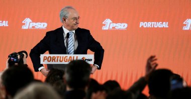 Portugal&#039;s Social Democratic Party (PSD) leader Rui Rio reacts to the result of the general election in Lisbon, Portugal, Jan. 31, 2022. (Reuters Photo)