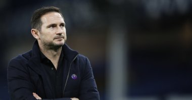 Then Chelsea manager Frank Lampard during a Premier League match, London, England, Dec. 12, 2020. (AP Photo)