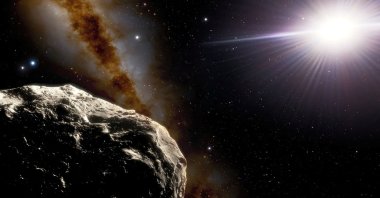 2020 XL5, an asteroid companion to Earth that orbits the sun along the same path as our planet, can be seen in this undated illustration. (Reuters Photo)