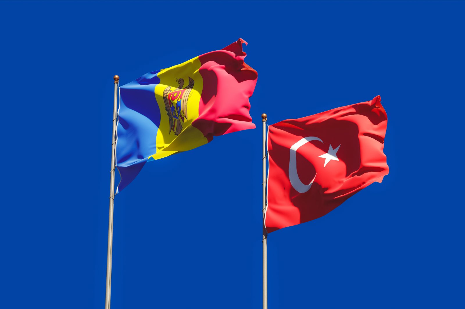 Flags of Moldova and Turkey. (Shutterstock File Photo)