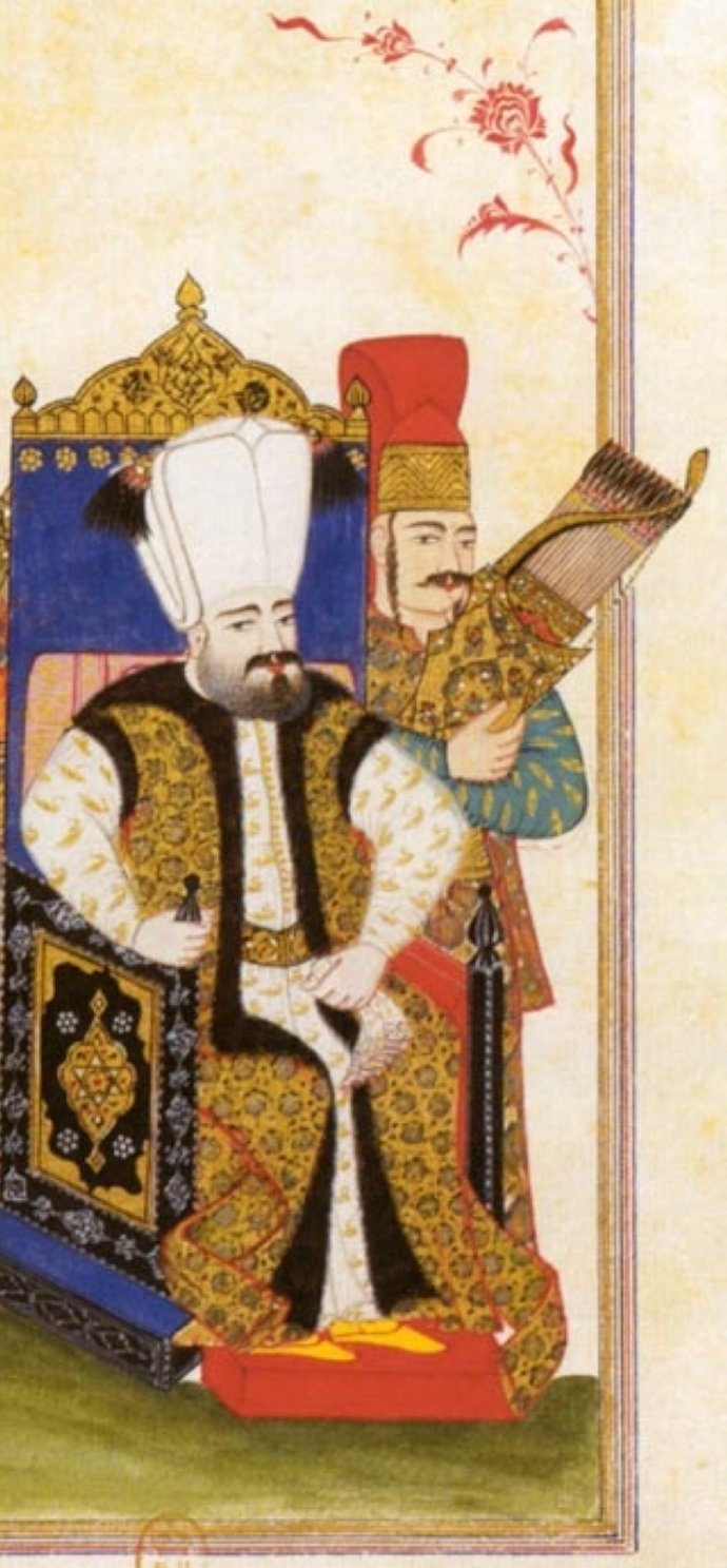 A miniature of Sultan Suleiman II. (Wikimedia)