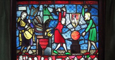 The glass painting prepared for the headquarters of the Fabian Society. (Wikimedia)