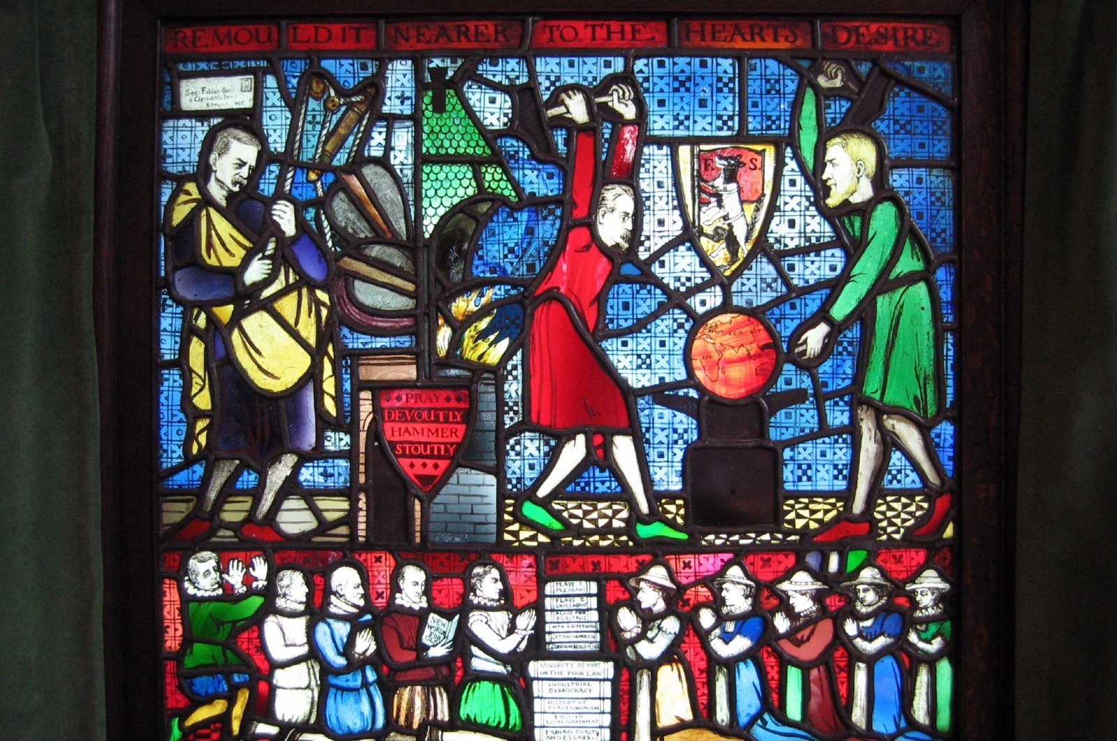 The glass painting prepared for the headquarters of the Fabian Society. (Wikimedia)