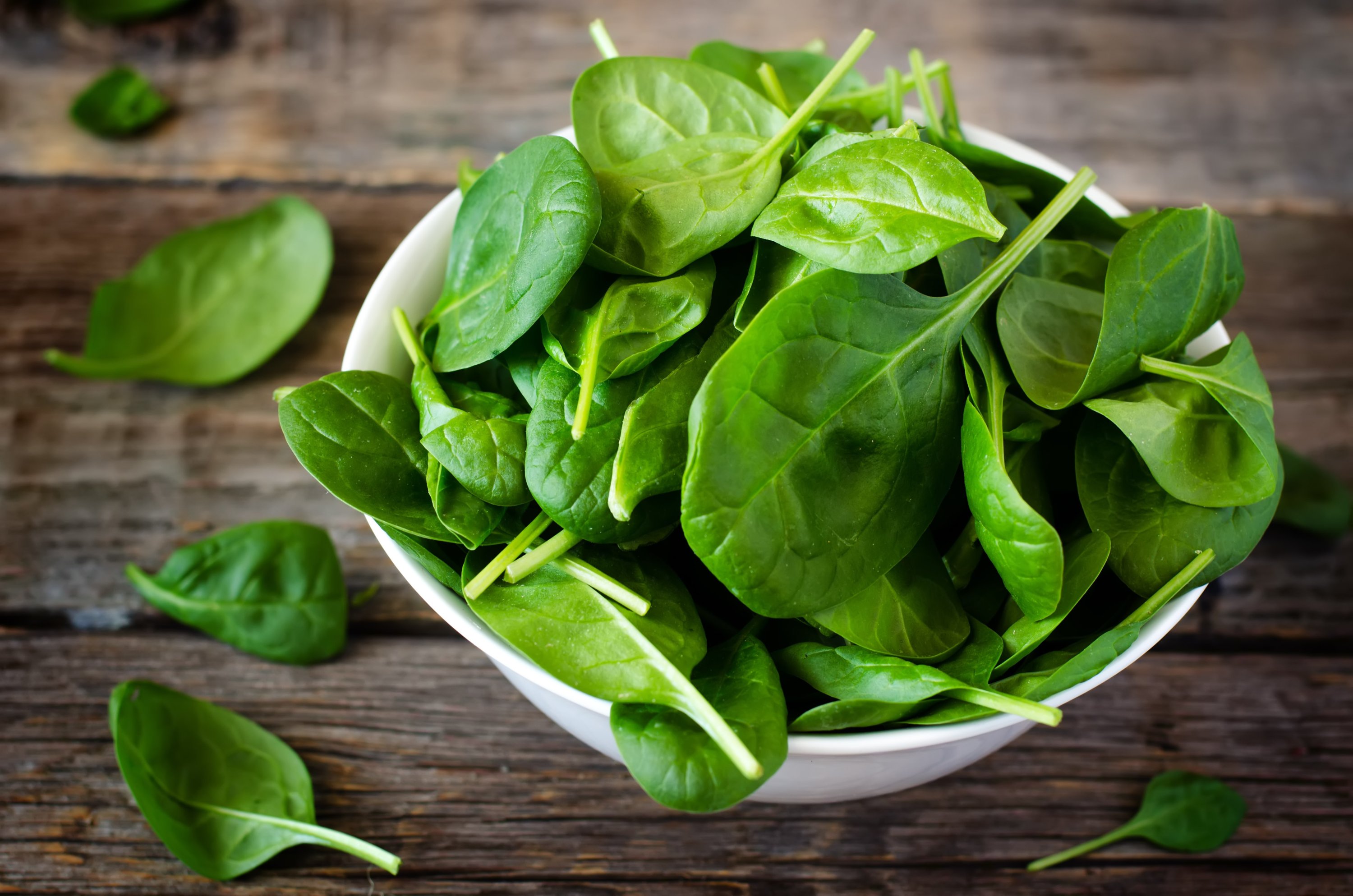 A bowl of fresh spinach. (Shutterstock Photo)