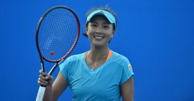 China&#039;s Peng Shuai celebrates her win Australian Open first-round win over Russia&#039;s Daria Kasatkina, Melbourne, Australia, Jan. 16, 2017. (AFP Photo)