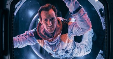 Patrick Wilson, in a scene from the film &quot;Moonfall.&quot; (Lionsgate via AP)