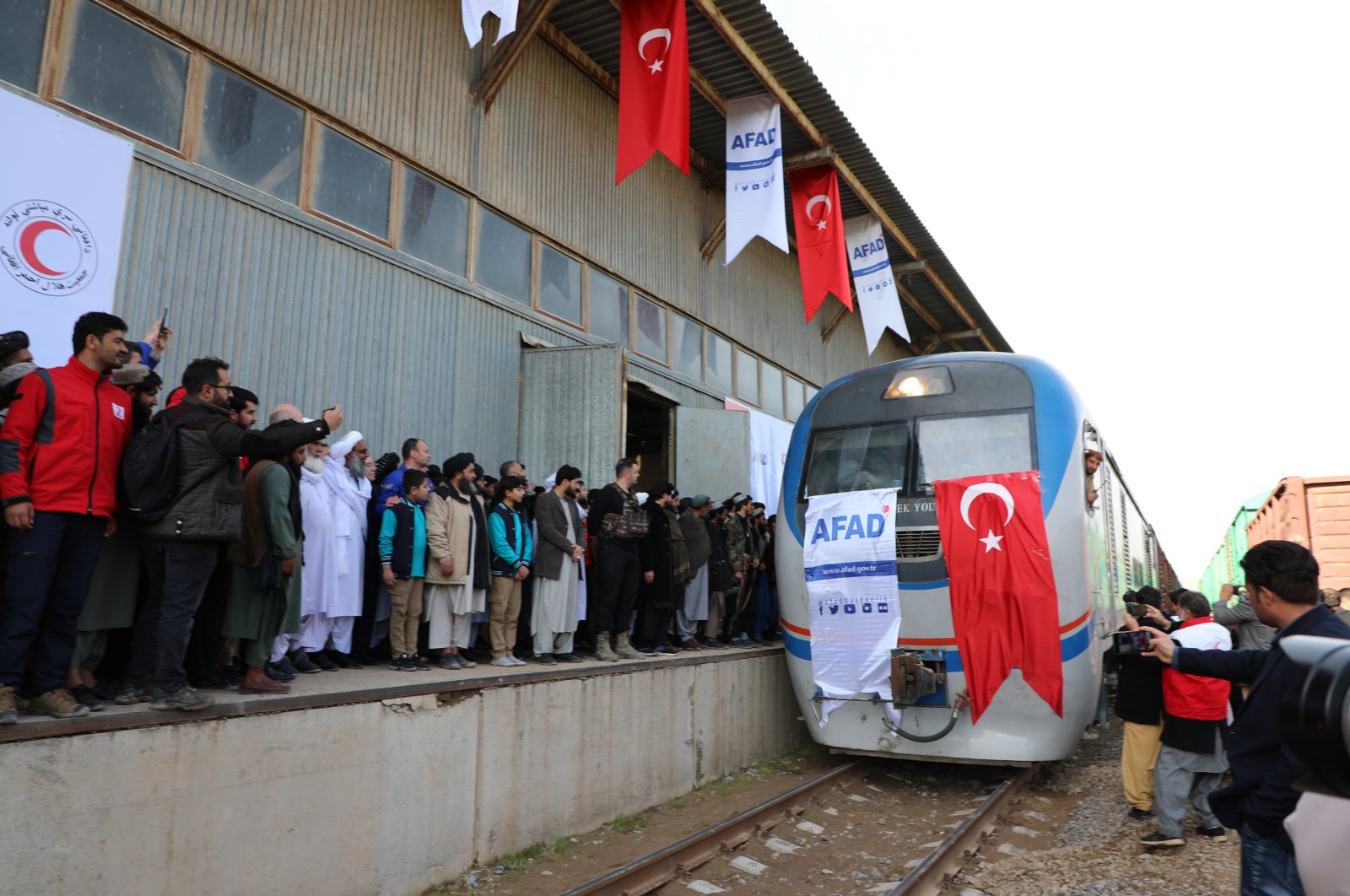 Turkish aid train arrives in Herat, Afghanistan, Feb. 7, 2022. (AA Photo)