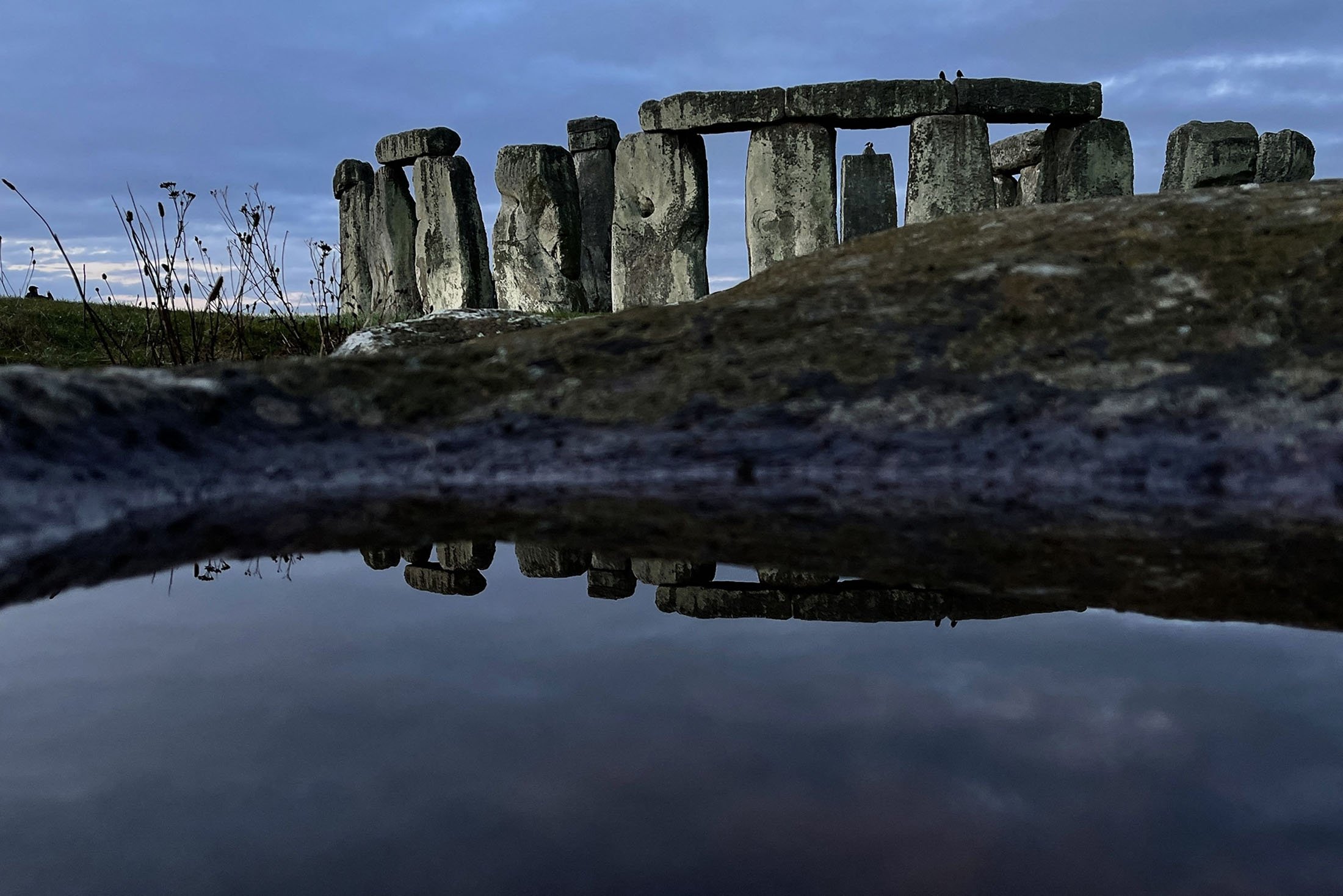 The prehistoric monument Stonehenge is pictured near Amesbury, southern England, Jan. 19, 2022. (AFP Photo)