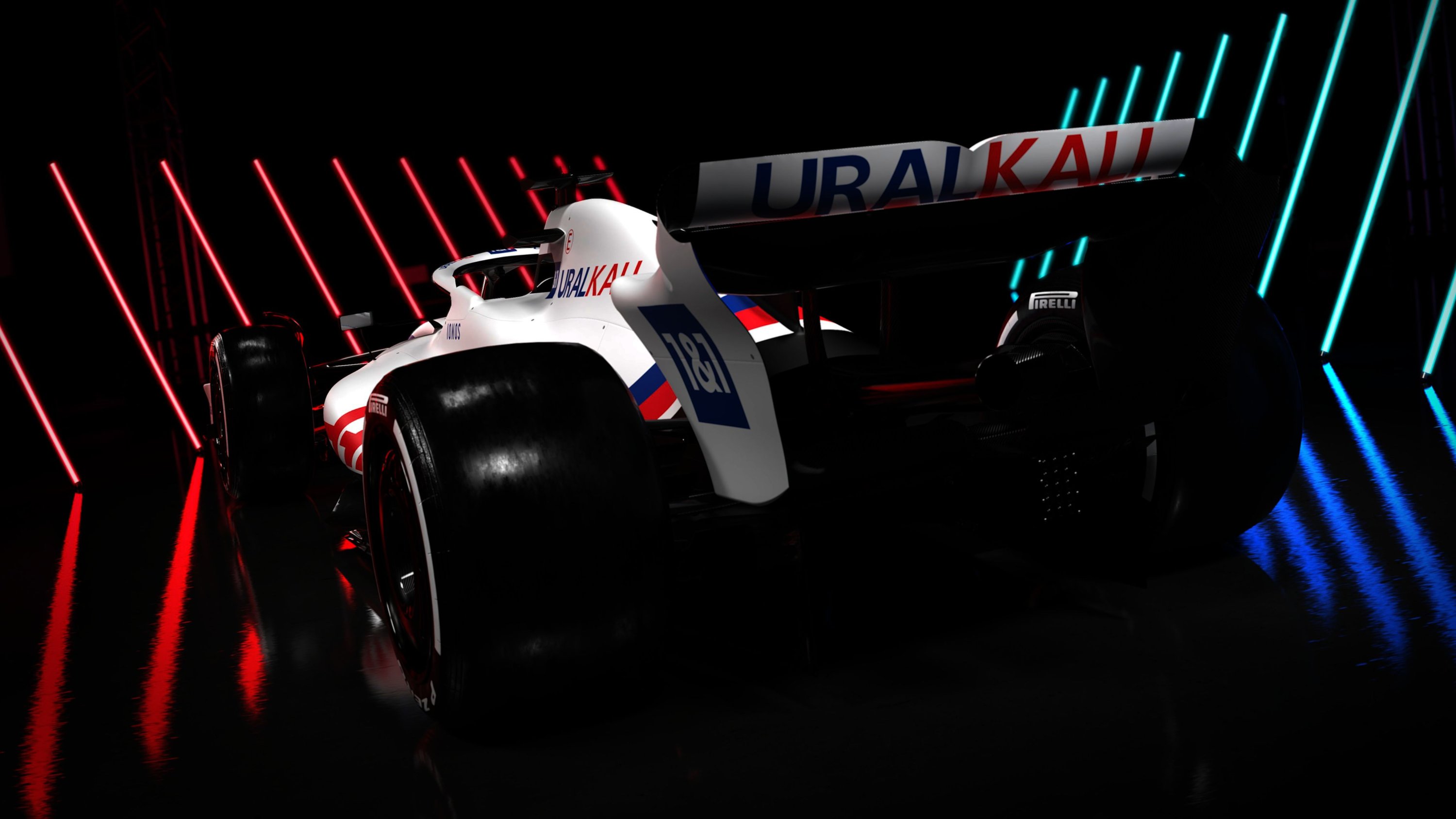 A rearview of Haas F1 Team's 2022 car for the upcoming Formula One season. (Haas F1 Team on Twitter)