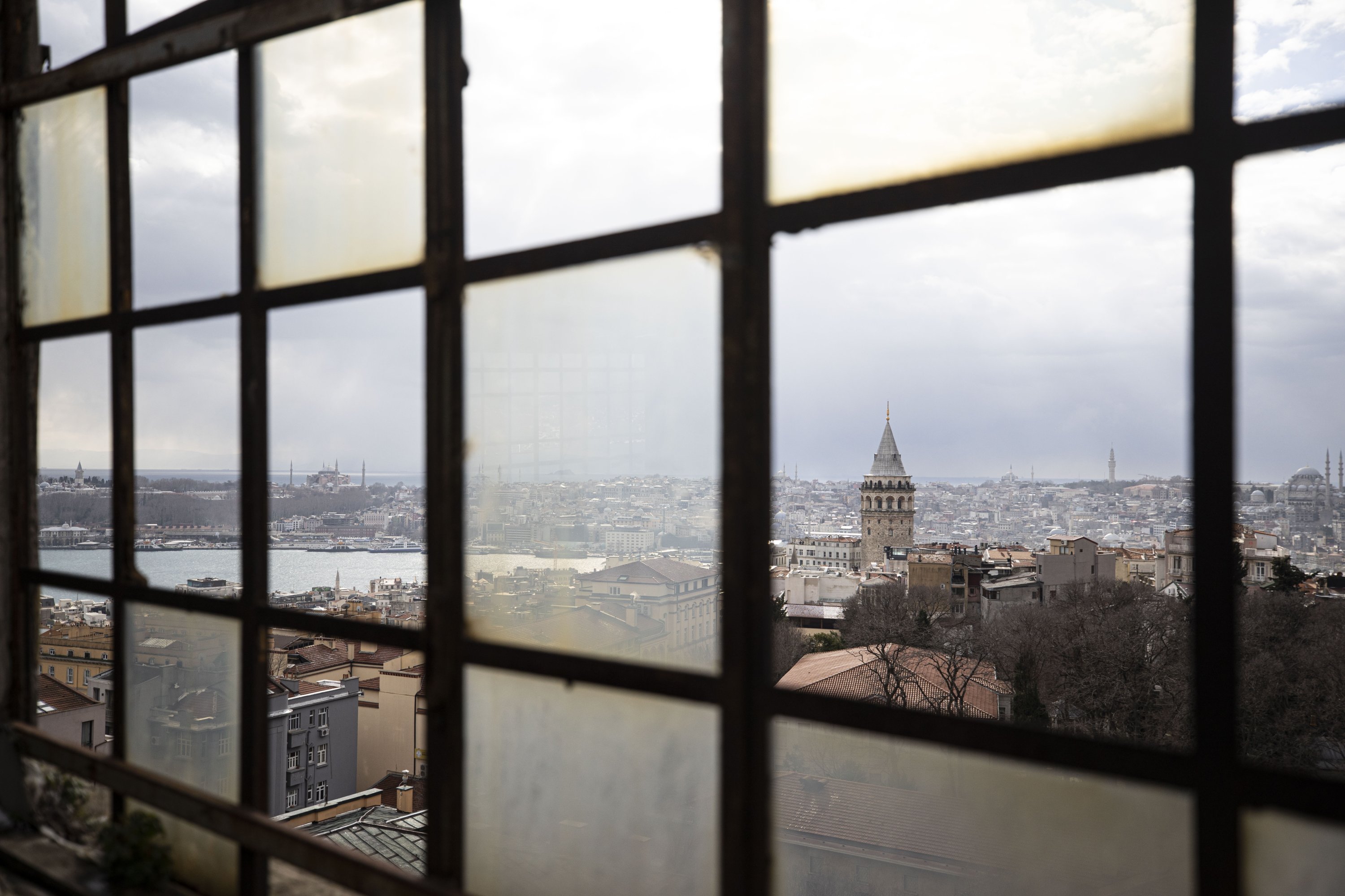 A view from a window of the Botter Apartment, Istiklal Street, Istanbul, Turkey, Feb. 8, 2022. (AA Photo)