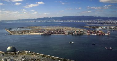 A view of Yumeshima at Osaka port, Osaka, Japan, May 31, 2019. (AP Photo)