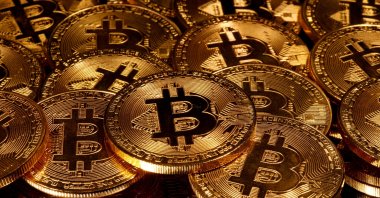 Representations of the virtual currency Bitcoin are seen in this picture illustration taken taken March 13, 2020. (Reuters File Photo)