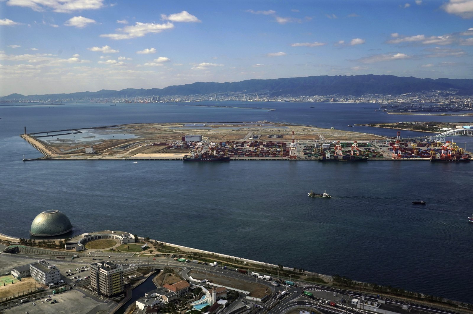 A view of Yumeshima at Osaka port, Osaka, Japan, May 31, 2019. (AP Photo)