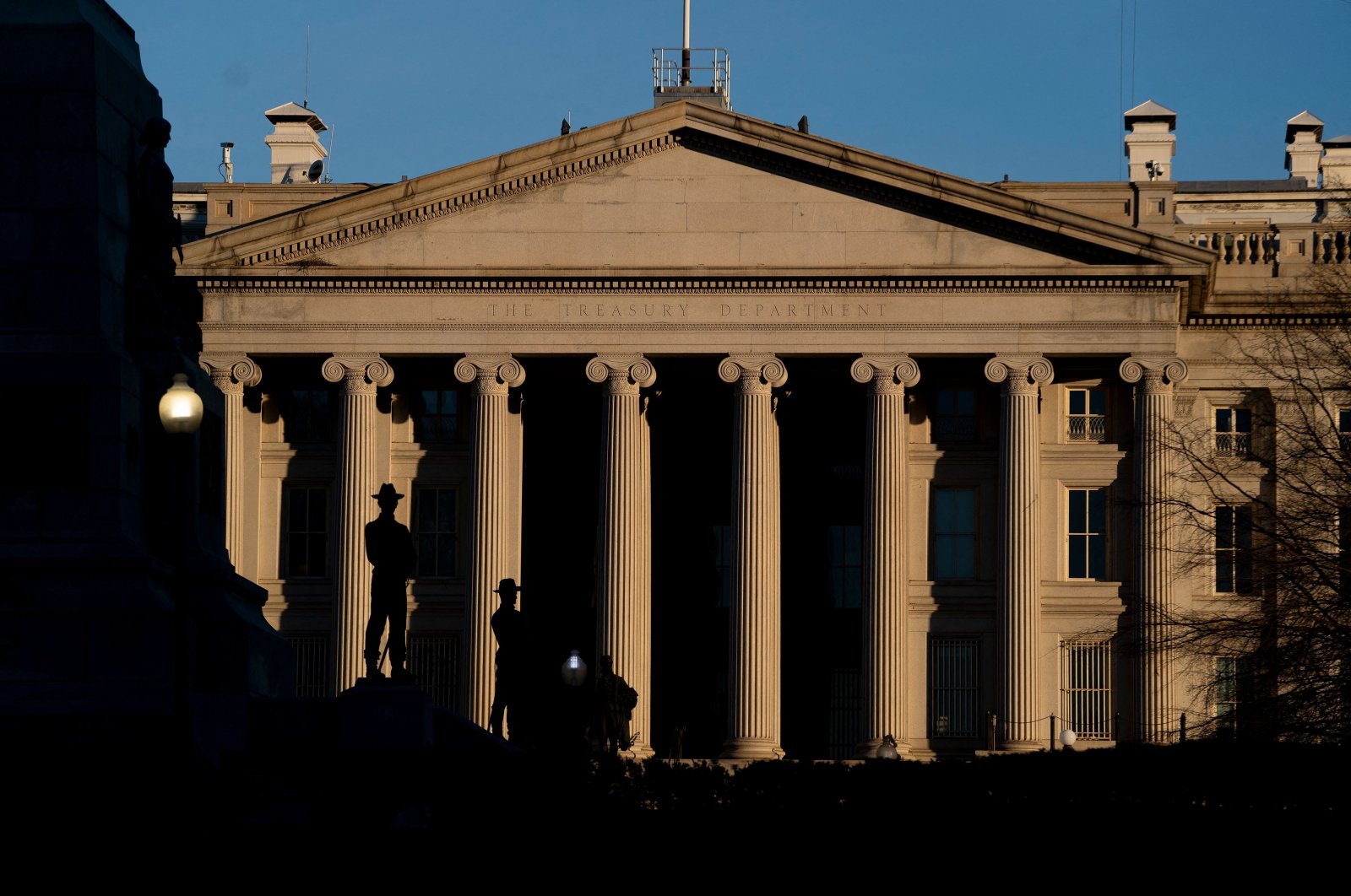 The United States Department of Treasury building can be seen in Washington, U.S., Jan. 12, 2022. (AFP Photo)