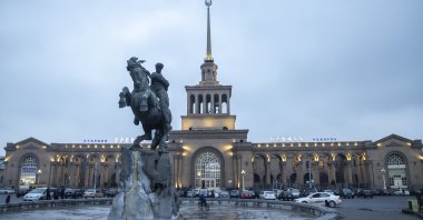 A view of the train station in Yerevan, Armenia, Feb. 5, 2022. (AA Photo)