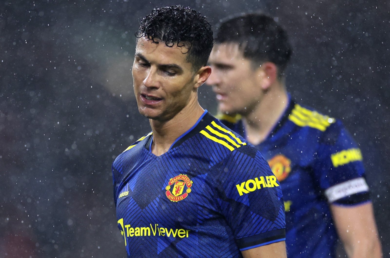 Manchester United&#039;s Cristiano Ronaldo looks dejected after a Premier League match against Burnley, Turf Moor, Burnley, England, Feb. 8, 2022. (Reuters Photo)