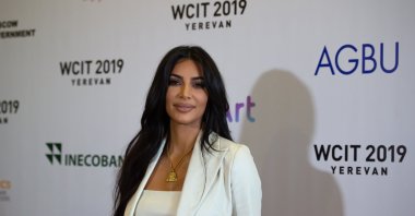 US Reality TV star Kim Kardashian poses for a photo as she arrives at World Congress On Information Technology (WCIT), Yerevan, Armenia, Oct. 8, 2019. (Shutterstock Photo) 