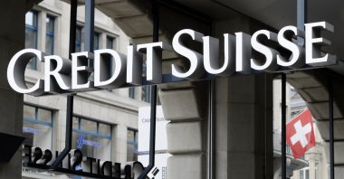 A logo of Swiss bank Credit Suisse is seen in Zurich, Switzerland, Aug. 1, 2014. (AP Photo)