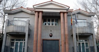 A general view of the Lithuanian Embassy in Beijing, China, Dec. 15, 2021. (Reuters Photo)