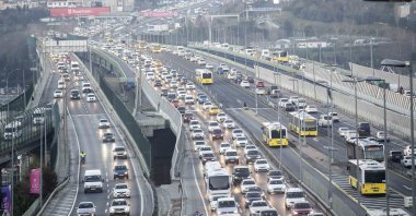 A view of traffic in Istanbul, Turkey, Feb. 7, 2022. (AA Photo)