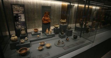 Artifacts and findings from the excavations of the ancient city of Troy on display at Troy Museum, Çanakkale, northwestern Turkey, Feb. 11, 2022. (AA)

