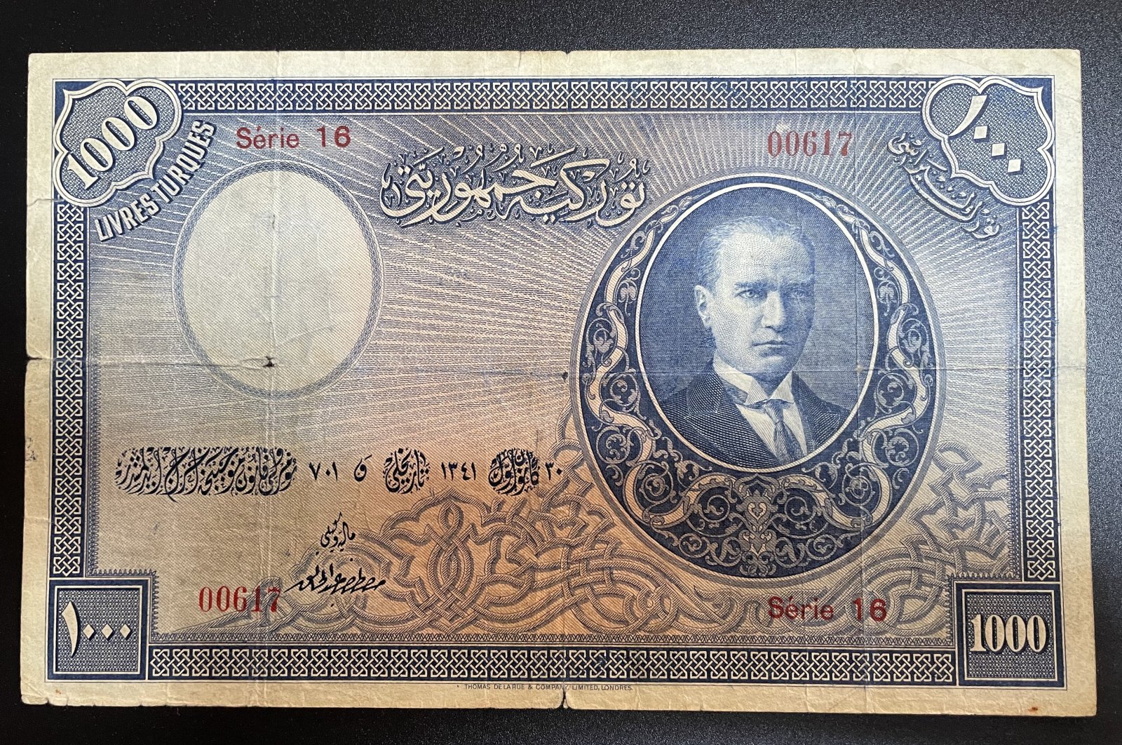 The first emission TL 1,000 banknote, Ankara, Turkey, Feb. 10, 2022. (AA)