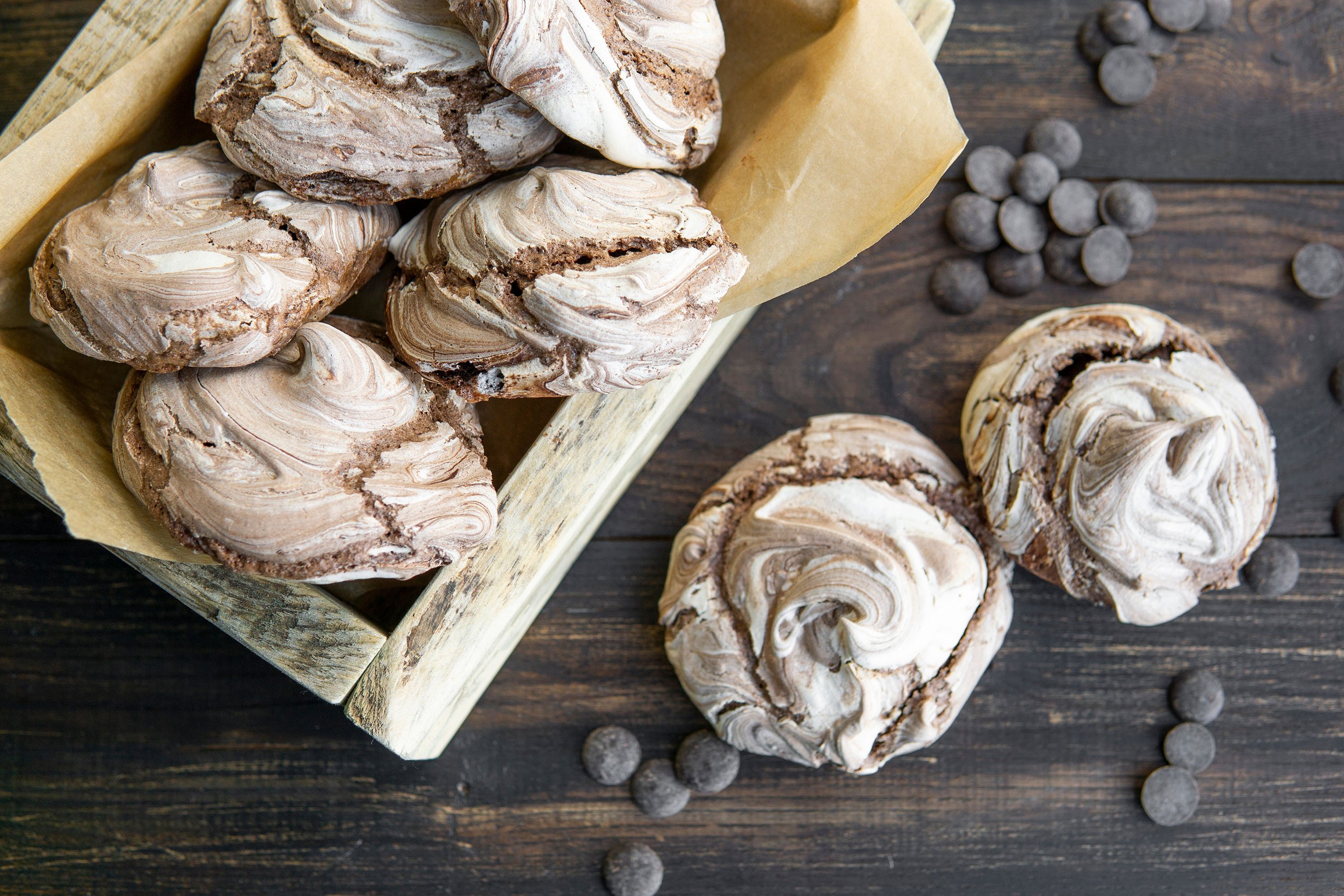 Homemade chocolate meringue cookies. (Shutterstock Photo)