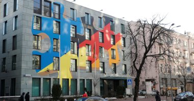 A view shows the German embassy in Kyiv, Ukraine, Feb. 12, 2022. (Reuters Photo)