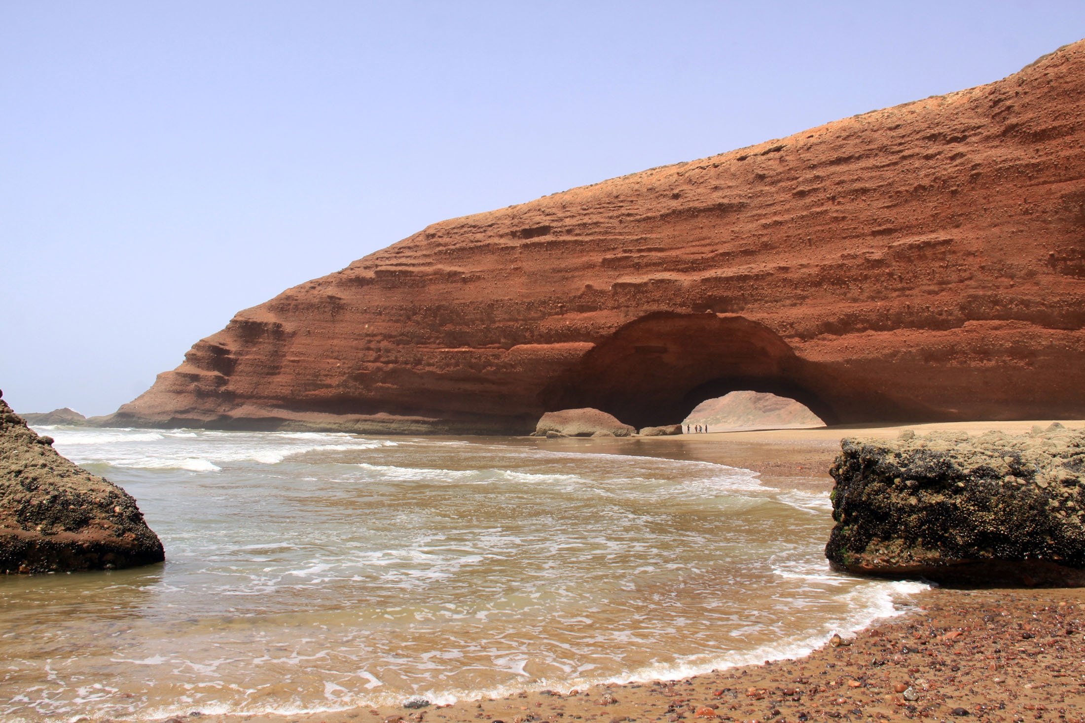 Legzira est l'une des plages les plus spectaculaires du Maroc.  (Afp Photo)