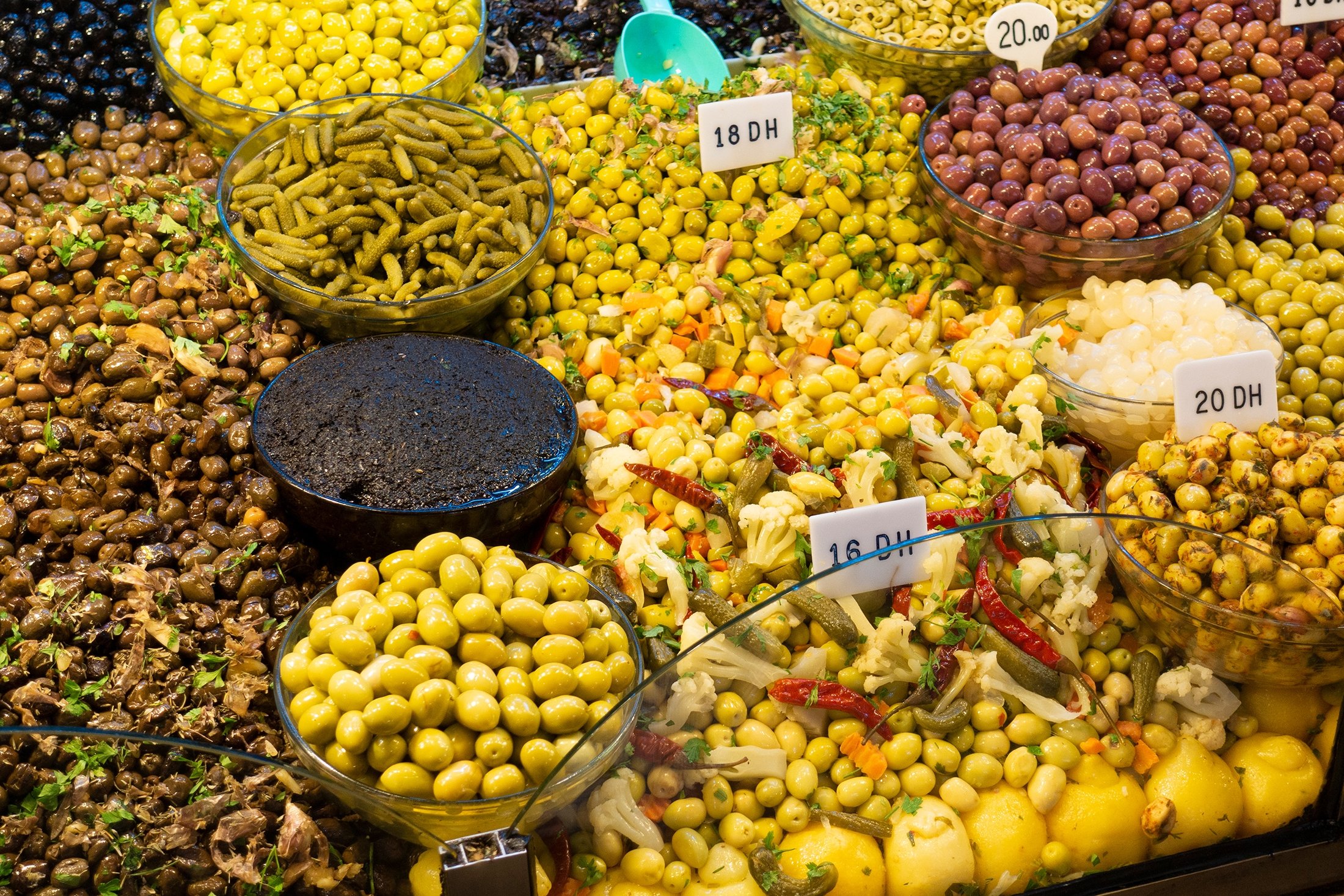 There are countless delicacies to discover at the Tangier bazaar, Morocco. (dpa Photo)