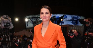 French actress Juliette Binoche attends the premiere of &quot;Avec Amour et Acharnement&quot; (&quot;Both Sides Of The Blade&quot;) during the 72nd annual Berlin International Film Festival (Berlinale) in Berlin, Germany, Feb. 12, 2022. (EPA Photo)