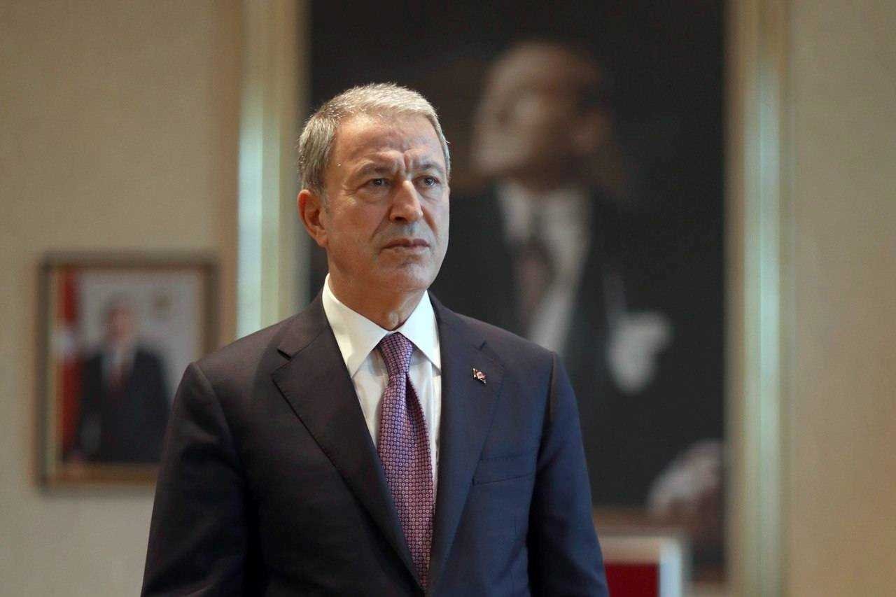 Defense Minister Hulusi Akar is seen in this photo in Ankara, Turkey, Feb. 9, 2022. (DHA Photo)