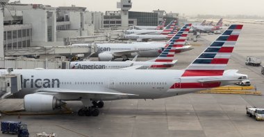 American Airline planes sit on the tarmac at Miami International Airport (MIA) in Miami, Florida, U.S. on Jan. 28, 2022. (AFP Photo)