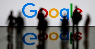 The logo of U.S. multinational technology and internet-related services company Google in Brussels, Belgium, Feb. 14, 2020. (AFP Photo)