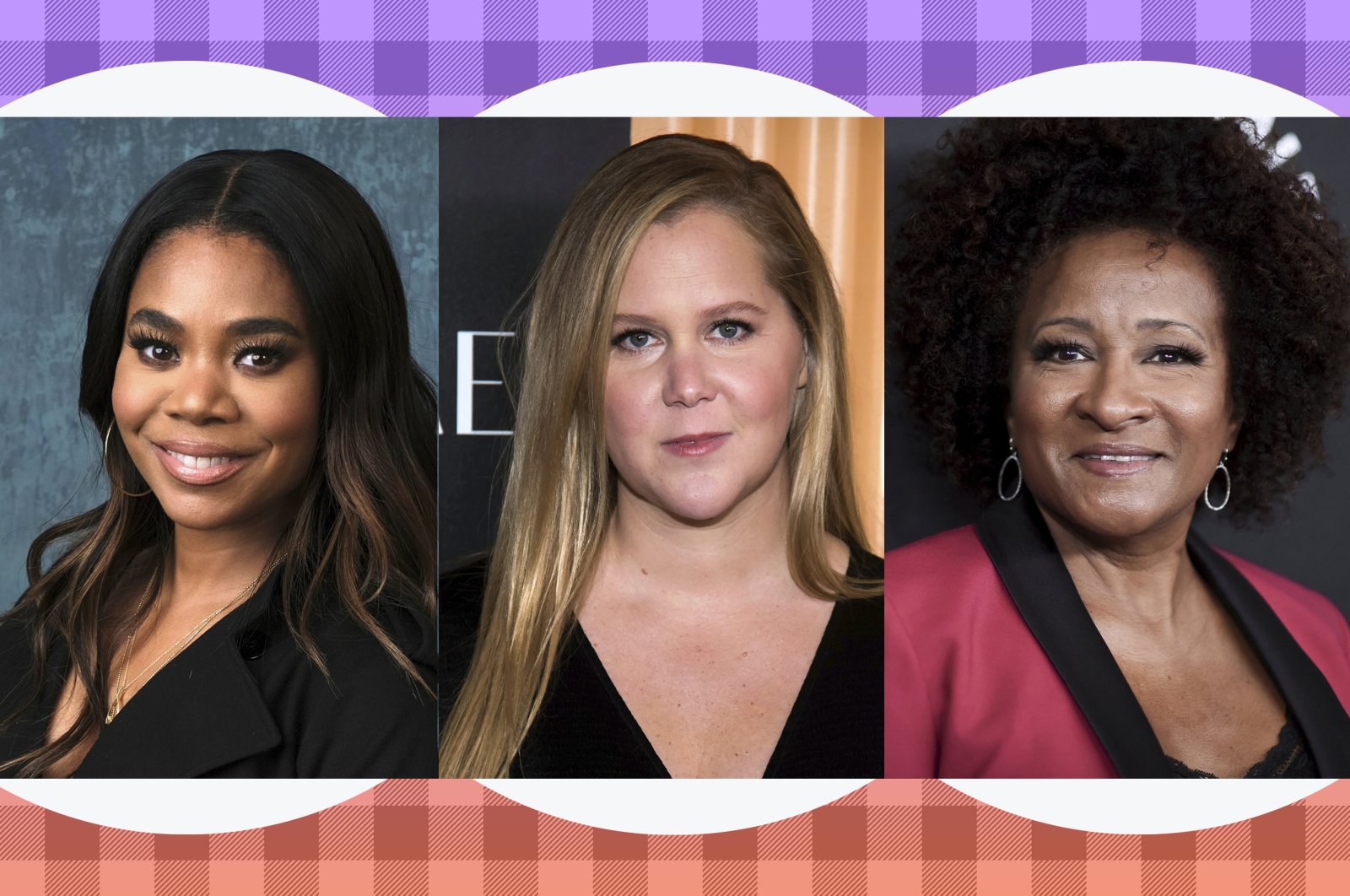 This combination of photos shows, from left, Regina Hall, Amy Schumer and Wanda Sykes, who are in final talks to host the 94th Academy Awards. (AP Photo Edited by Büşra Öztürk)