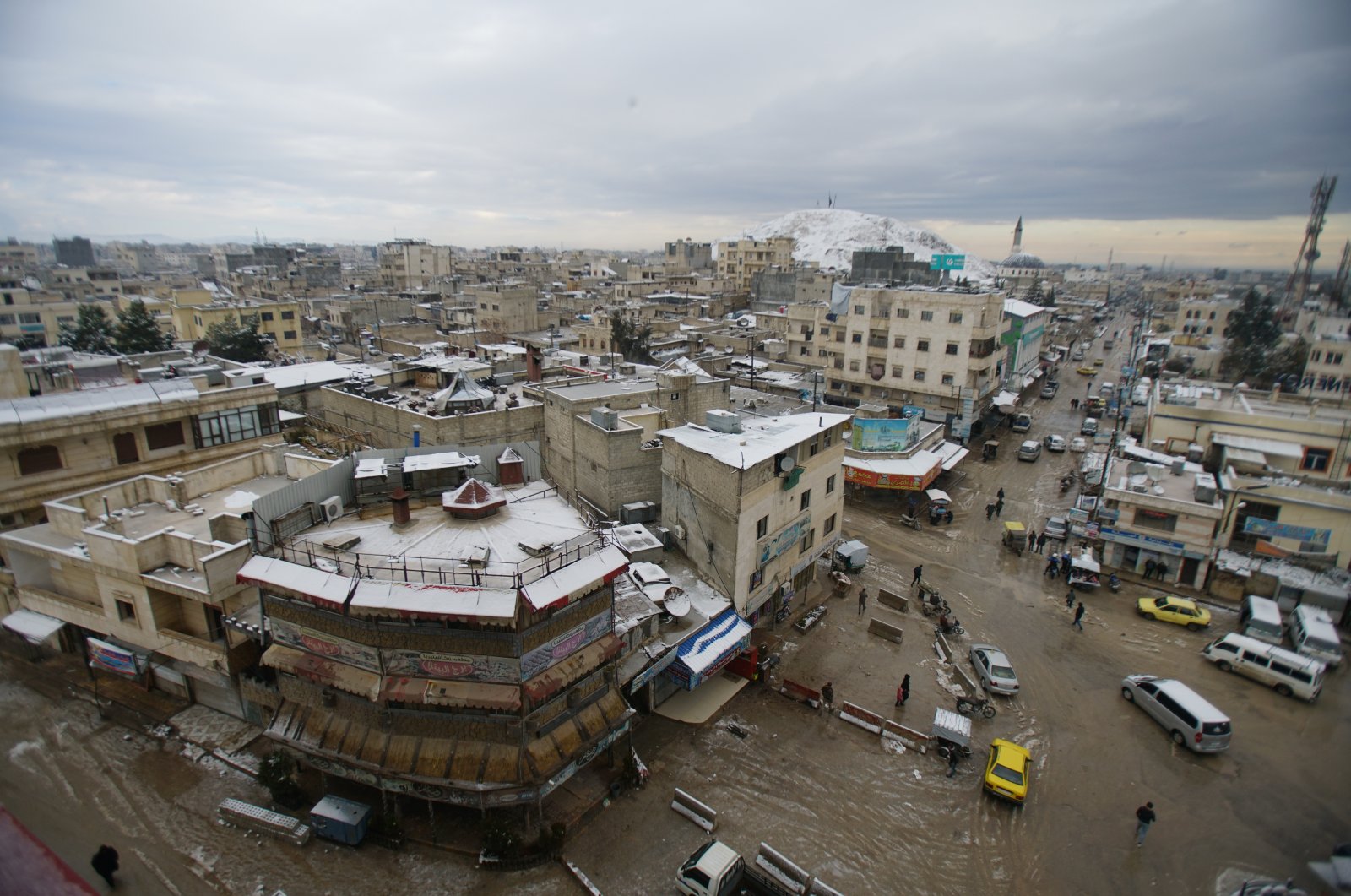 The town of Azaz is seen in this photo taken on Jan. 18, 2022 (AA File Photo)