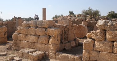 A general view from the olive workshop in the ancient city of Dara, Mardin, southeastern Turkey, Feb. 15, 2022. (AA Photo)