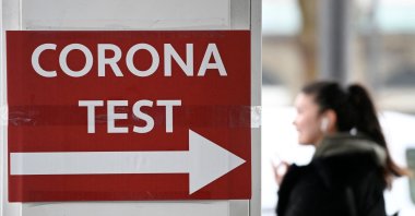 COVID-19 test center in Essen, western Germany, Feb. 16, 2022. (AFP Photo) 