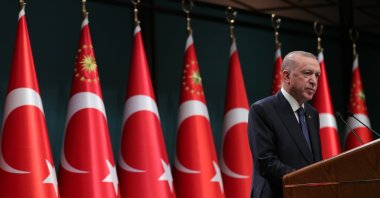 President Recep Tayyip Erdoğan outlines the new energy measures following a Cabinet meeting in the capital Ankara, Turkey, Feb. 16, 2022. (AA Photo)