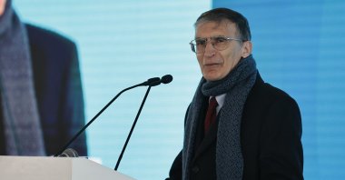 Professor Aziz Sancar speaks at the opening ceremony of the campus named after him in Ankara, Turkey, Feb. 17, 2022. (AA Photo)