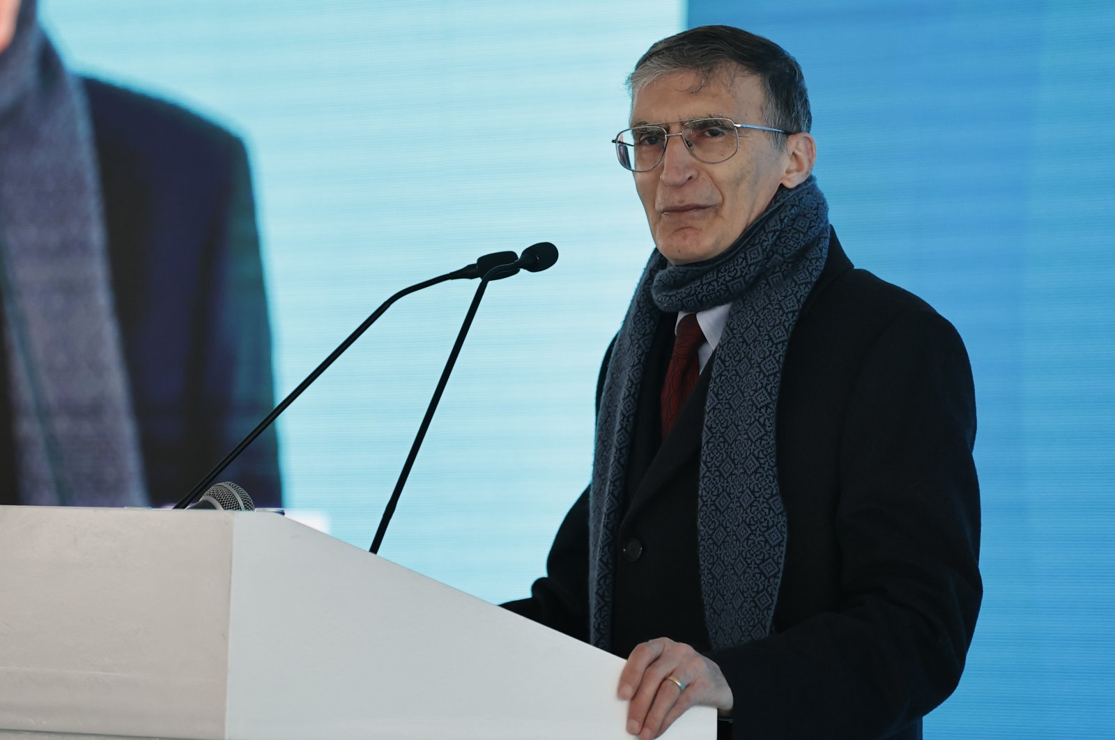 Professor Aziz Sancar speaks at the opening ceremony of the campus named after him in Ankara, Turkey, Feb. 17, 2022. (AA Photo)