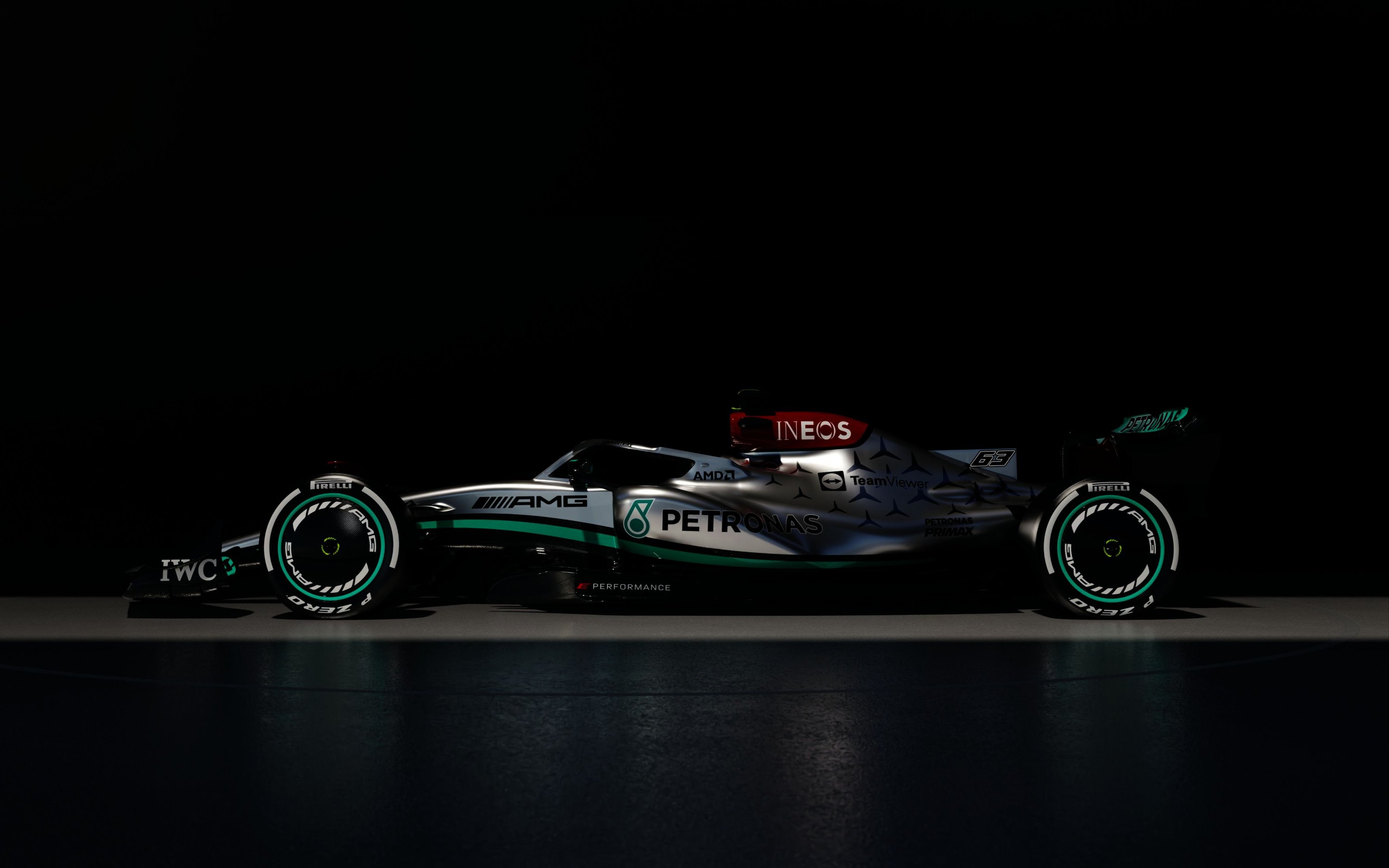 Mercedes' new car for the upcoming 2022 Formula One season, London, England, Feb. 18, 2022. (Mercedes F1 on Twitter)