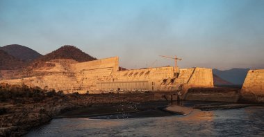 A general view of the Grand Ethiopian Renaissance Dam (GERD), near Guba in Ethiopia, Dec. 26, 2019. (AFP Photo)