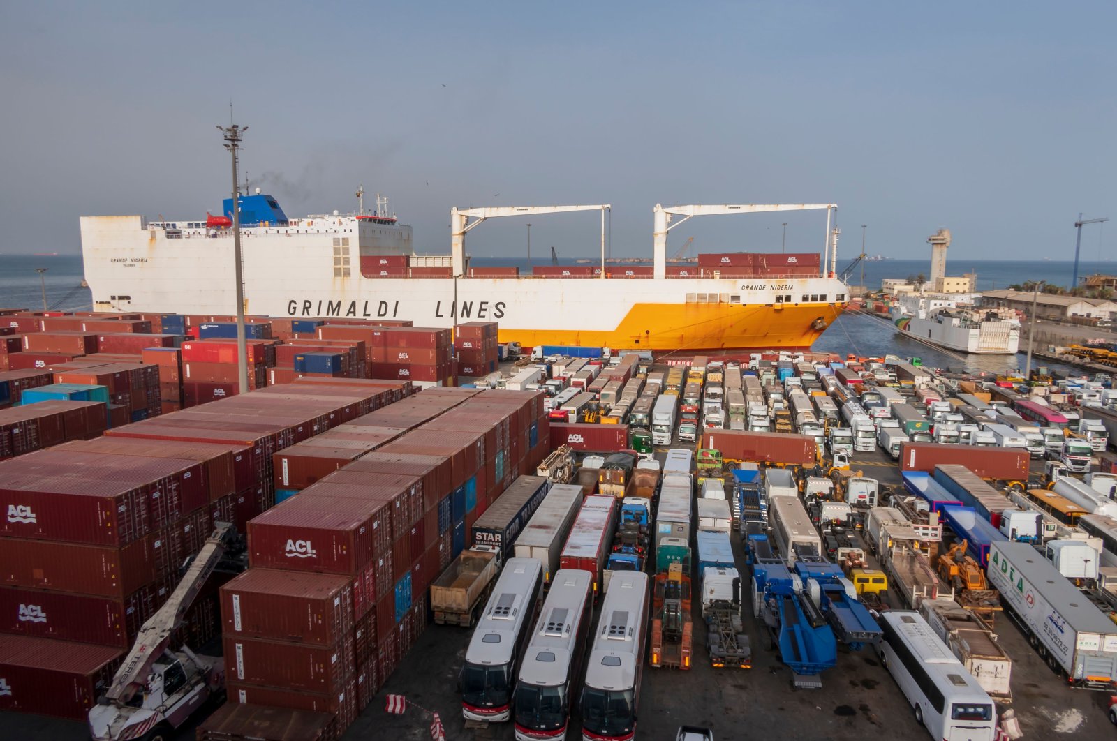 Cargo ship Grande Nigeria in the port of Dakar, Dakar, Senegal, July 11, 2019. (Shutterstock Photo)