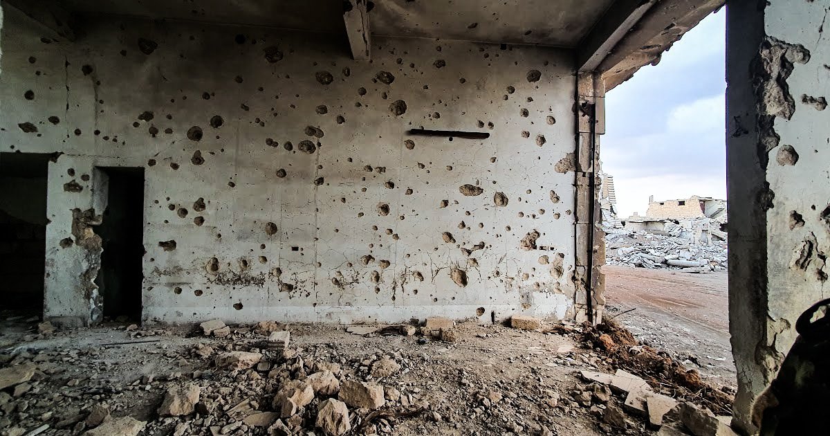 The remains of a room follow the missile strike, Syria, Feb. 15. 2022. (AA Photo)